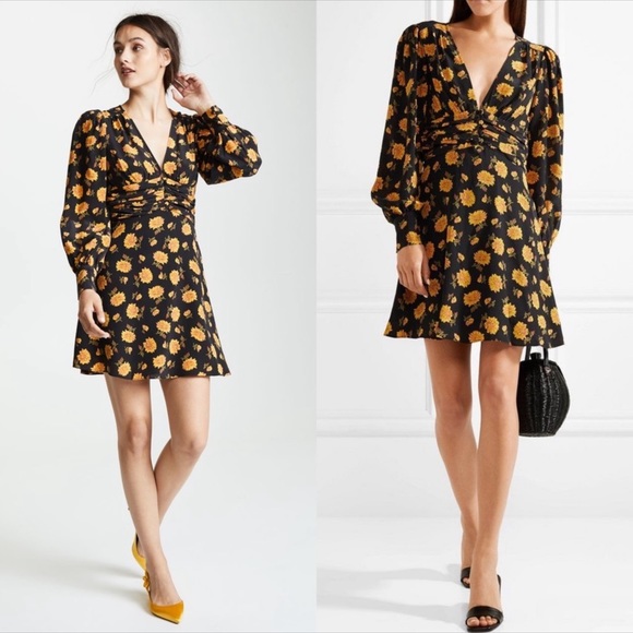 Veronica Beard Marion Blouson Silk Dress Sz L/10 - Picture 3 of 4